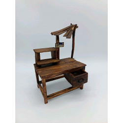 Banco pesce per presepe in legno 