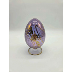 Uovo decorativo in vetro soffiato viola