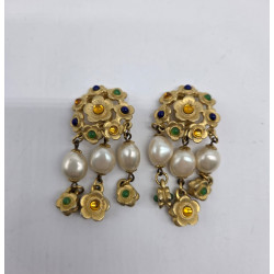 Orecchini pendenti clip vintage 