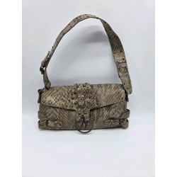 Borsetta a spalla effetto pitonato 