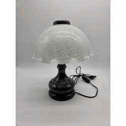 Lampada da tavolo vintage in vetro