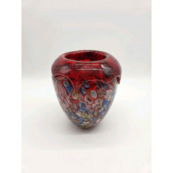 Vaso in vetro di Murano in stile "millefiori"
