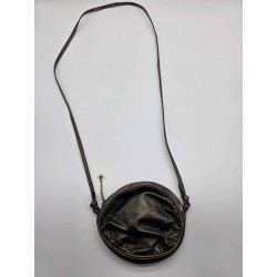 Borsetta tonda tracolla vera pelle 