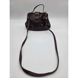 Borsetta vintage in pelle bordeaux 