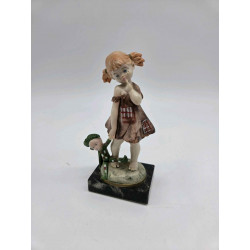 Statuina decorativa bambina con clown
