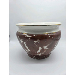 Cachepot in ceramica marmorizzata 