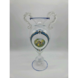 Vaso vintage in vetro soffiato